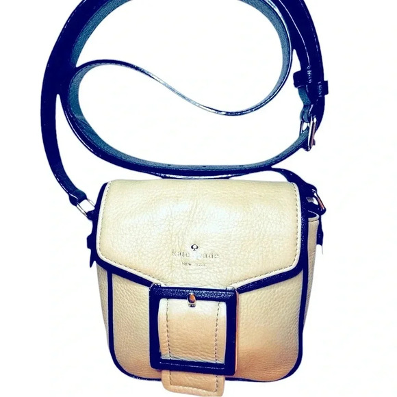 Kate Spade Vintage Embossed Signature Stud Long Adjustable Crossbody Strap-Cream - Picture 7 of 15